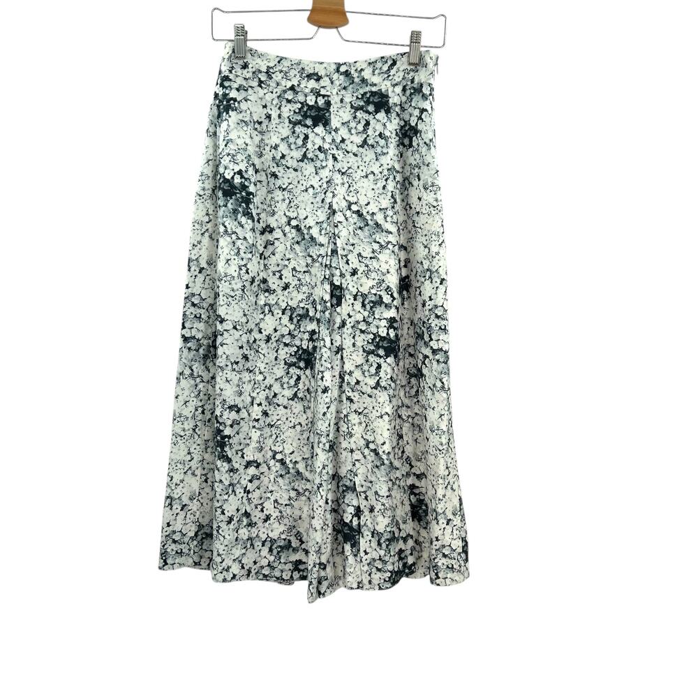 Adam Lippes Baby's Breath‎ Wide Leg Pants Culottes White Blue Size Small